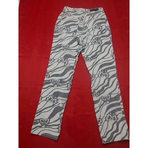 Pacsun Women's Light Wash “DAD” Jeans Button Fly All Over Butterfly Denim SZ 27 - Picture 2 of 10